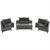 ELJGET 8-Pieces Outdoor Wicker Round Sofa Set, All Weather Half-Moon Sectional Sets, Curved Sofa Set with Rectangular Coffee Table - 4 of 4
