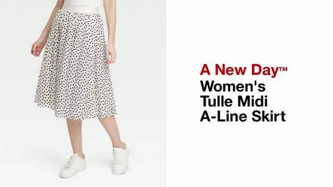 Women's Tulle Midi A-Line Skirt - A New Day™, 2 of 11, play video
