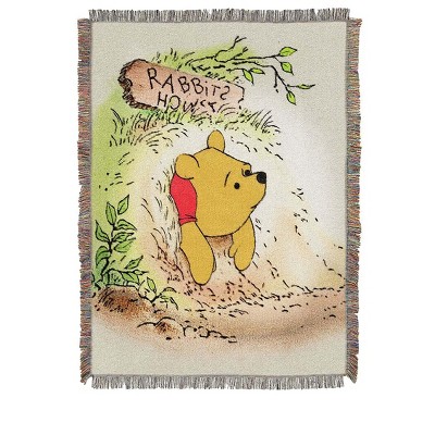 Northwest Winnie, Vintage Pooh Woven Tapestry, 48" x 60" Throw Blanket