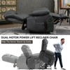 ChicFurnit Living Room Chair Arm Accent Chair Genuine Leather/Faux Leather 350LBS Dual Motor Lift Recliner Massage Heat Elderly Chair for Living Room - 4 of 4
