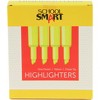 School Smart Tank Style Highlighters, Chisel Tip, Yellow, Pack of 12 - 3 of 4
