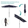 Sonkuki 6×9FT LED Rectangular Patio Umbrella w/Solar Lights, Push Button Tilt and Crank Handle - 4 of 4