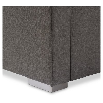 Modern King-Sized Grey Tufted Upholstered Bed with 4-Drawer Storage