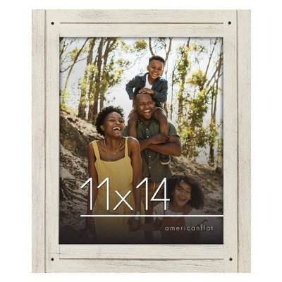 Americanflat Rustic Picture Frame with polished glass - Displays Textured Wood and Polished Glass for Wall and Tabletop