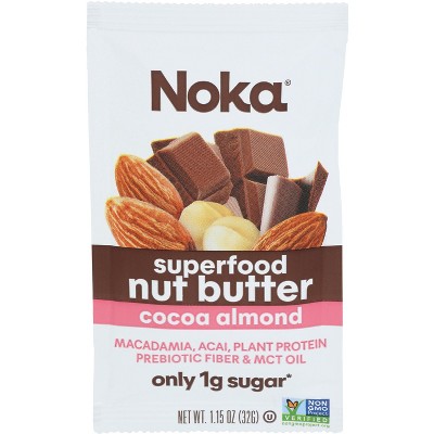 Noka Superfood Almond Chocolate Nut Butter Packs - Pack of 10 - 1.15 oz