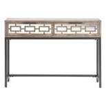Hayworth Mirrored Console Table Gray - Finch