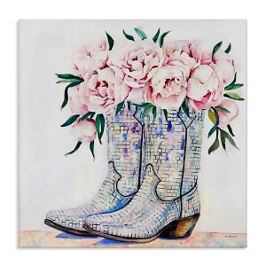 Stupell Industries Rose Filled Cowgirl Boots Canvas Art - 1 of 4