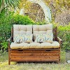 ARTPLAN All Weather Chair Outdoor Cushions Settee Loveseat Bench Cushions Set of 5 Wicker Tufted Pillow for Patio Outdoor Furniture - 2 of 4