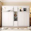 Whisen Dual Twin Size Murphy Bed with Convertible Shelf-Legs and Central Storage Unit - 2 of 4