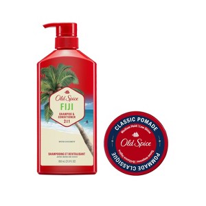 Old Spice 2-in-1 21.9 fl oz Shampoo & Conditioner + 2.22oz Class Hair Pomade - 1 of 4