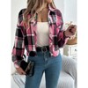 Women's Corduroy Long Sleeve Jacket Collared Button Down Casual Work Blazer Coat - 2 of 4