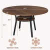 47'' Round Dining Table for 4-6, Wood Kitchen Table with Storage Shelf, Modern Circular Dinner Table, Breakfast Table for Living Room,No Chair - 2 of 4