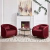 Upholstered Accent Chair with Arm 360-degree Swivel Barrel Accent Chair for Living Room, Bedroom,Office-Tanpinhause - 4 of 4