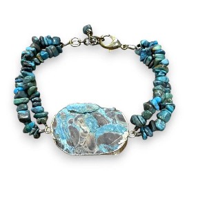 Michelle Marie Boutique's Ocean Jasper & Crazy Lace Agate Double Strand Gemstone Bracelet - 1 of 4
