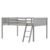 Whisen Elegant Design Wood Low Loft Bed with Convertible Ladder - 4 of 4