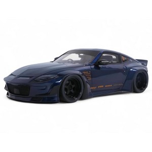 2023 Nissan 400Z by Pandem RHD (Right Hand Drive) Midnight Blue 1/18 Model Car by GT Spirit - 1 of 4