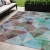 Silver Blue And Purple Geometric Washable Indoor Outdoor Area Rug - 2 of 4