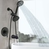 PROOX Single Handle 7-Spray 2-in-1 Shower Faucet with Dual Shower Head Tub Spout in Matte Black (Valve Included) - 2 of 4