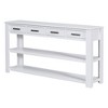Stylish Entryway Console Table with 4 Drawers and 2 Shelves Suitable for Entryways Living Rooms. - 2 of 3