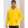 Lars Amadeus Men's Pullover Solid Long Sleeves Hooded Sweatshirts with Pocket - 3 of 4