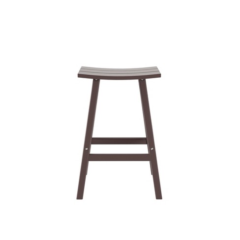 Westintrends Outdoor Patio Adirondack Bar Height Stool Saddle Seat ...