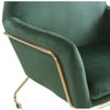 XIYUYEU Velvet Accent Chair with Mid-Height Backrest and Metal Base,Modern Upholstered Living Room Chairs for Living Room - 3 of 4