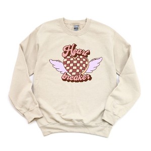Simply Sage Market Women's Graphic Sweatshirt Heart Breaker Wings - 1 of 3