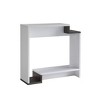 Lyngins Entryway Table with 2 Open Bottom Storage Shelves,Stylish Minimalist Console Table for Living Room,White - 2 of 4