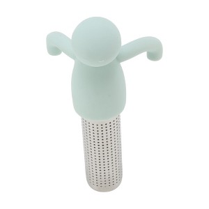 Unique Bargains Tea Infuser Tea Infuser Asymmetrical Shape Hand Wash Silicone Stainless Steel 1.97"x1.18"x4.53" 1Pcs - 1 of 4