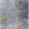 Denim Blue And Ivory Abstract Washable Indoor Outdoor Area Rug - 4 of 4