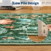 Washable Rug for Bedroom Modern Non Slip Botanical Accent Rug Soft Flower Throw Floor Cover Floral Rugs Indoor Decor - 4 of 4