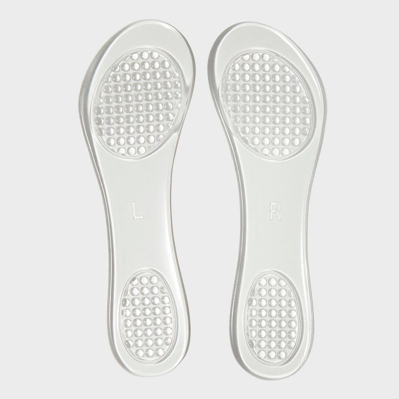 Fab Feet Women&#39;s by Foot Petals 3/4 Gel Insoles Shoe Cushion Clear - Size (6-11), 3 of 7