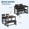Coucheta 44.5" Dining Table Set for 4 - Kitchen Table with 2 Upholstered Chairs & Bench, Space-Saving, Easy Assembly - 4 of 4