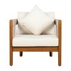 Acacia Wood Patio Accent Chair With Cushions, Outdoor Garden Armchair, Handwoven Rope Outdoor Chair for Garden or Deck - Maison Boucle - 3 of 4