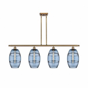 Vaz - 4 Light Stem Hung Island In Industrial Style-10.38 Inches Tall and 48 Inches Wide - 1 of 1