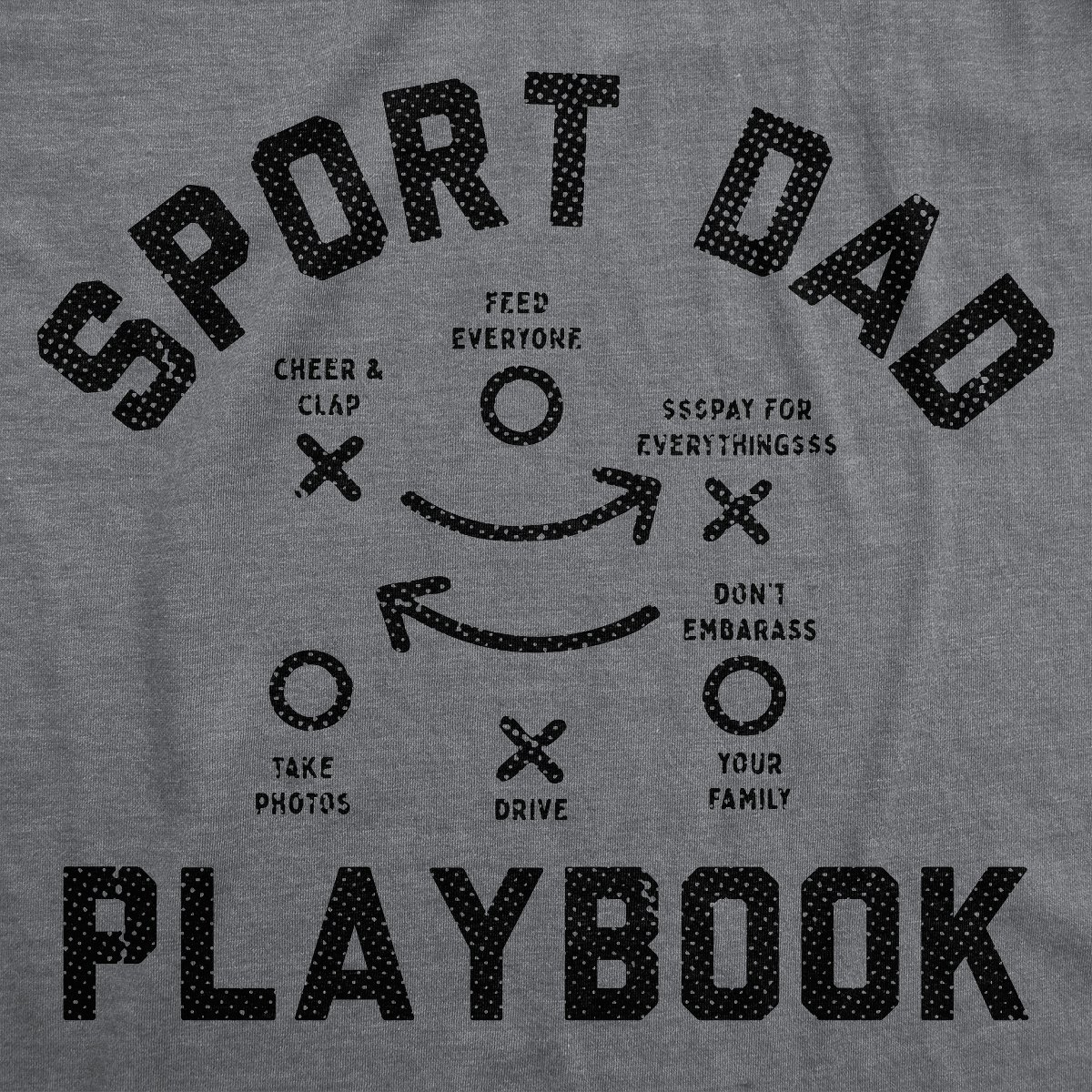 Мужские футболки Crazy Dog T-Shirts, Inc. Mens Funny T Shirts Sport Dad Playbook Sarcastic Graphic Novelty Tee for Men - Crazy Dog Men's T Shirt Gift for Dad Dark Grey L — фото 2