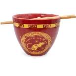 Boom Trendz Year Of The Rat Chinese Zodiac 16-Ounce Ramen Bowl and Chopstick Set