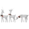 vidaXL Christmas Reindeer Family 106.3"x2.8"x35.4" Silver Cold White Mesh - 3 of 4