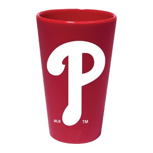 MLB Philadelphia Phillies 16oz Silipint Drinkware: Silicone Pint Glass - 1 of 3