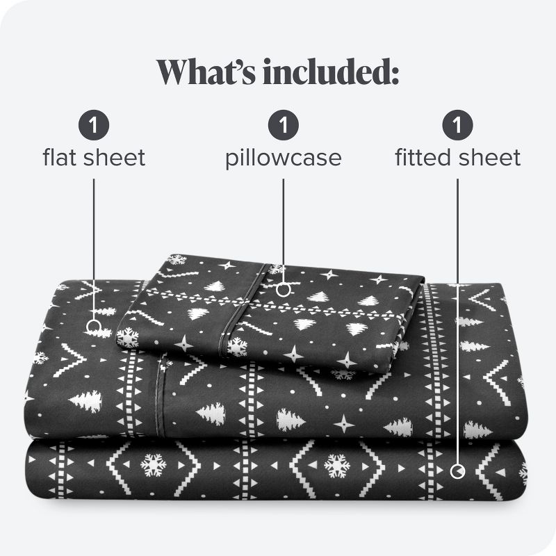 Printed Pattern Microfiber Sheet Set by Bare Home, 4 of 5