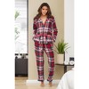 Adr Women's Plush Fleece Pajamas Set, Button Down Winter Pj Set