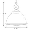 Progress Lighting Medal 1-Light Pendant, Graphite Finish, Prismatic Glass Shade - 2 of 4