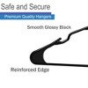 Heshberg Plastic Hangers Notched Black 50 Pack - 4 of 4