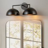Rennnsan Nerenth 20"W Hardwired 2-Light Dome Industrial Dimmable Wall Sconce in Black - 4 of 4