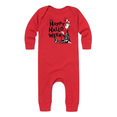 Boys' Dr. Seuss Happy Halloween Skeleton Cat  - Red - 18 Months