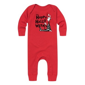 Boys' Dr. Seuss Happy Halloween Skeleton Cat  - Red - 18 Months - 1 of 4