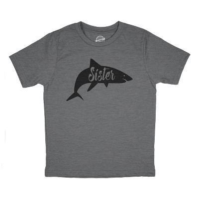 Youth Sister Shark T Shirt Funny Beach Summer Vacation Family Tee For Kids - Crazy Dog Youth T Shirt