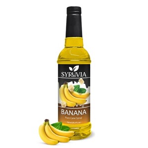 Syruvia Banana Syrup for Coffee 25.4 fl oz Premium Coffee Flavoring Syrup - 1 of 4