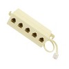 Unique Bargains 6P4C RJ11 5 Way Outlet Modular Jack Telephone Line Adapter Splitter Connector Cable - 3 of 4