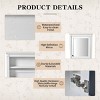 SEVOBAL Bathroom Storage Cabinet Wall Mounted Mirror Cabinet with Adjustable Shelf and Soft Closing Hinges, White, 24.01"*7.13"*27.76" - 3 of 4